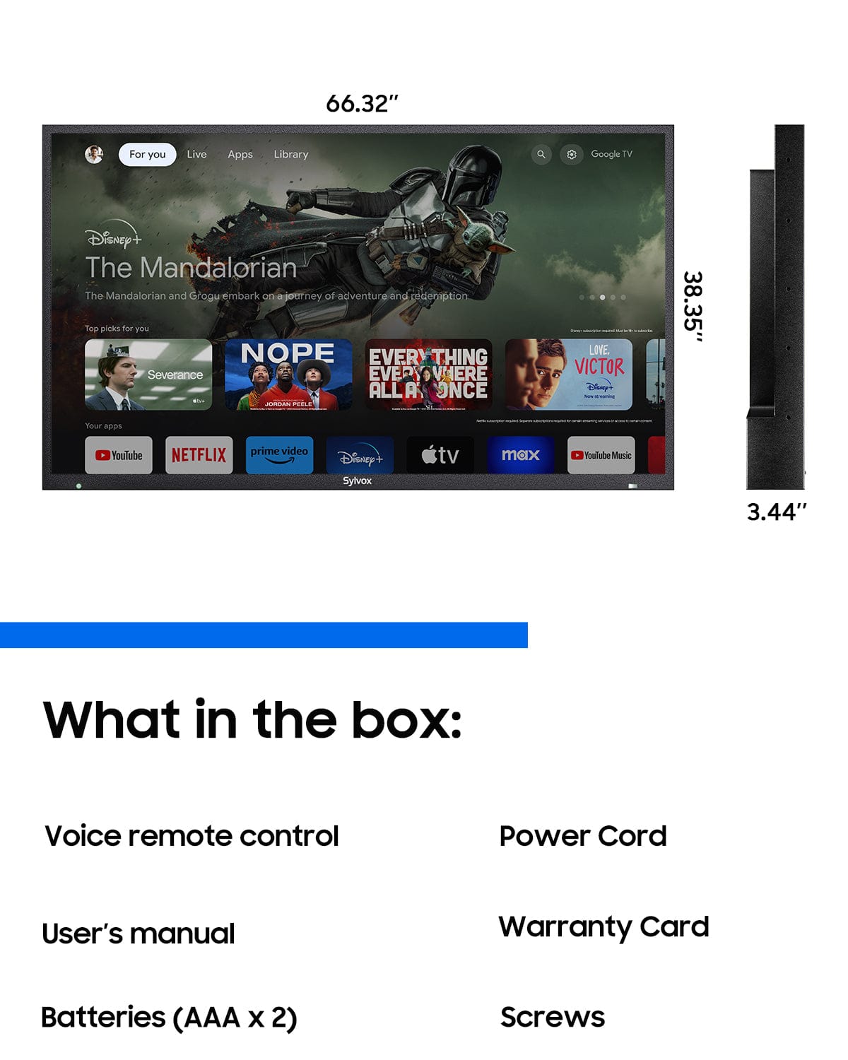 75" 2000Nit Google Outdoor TV - 2024 Pool Pro 2.0 Series(NEW)