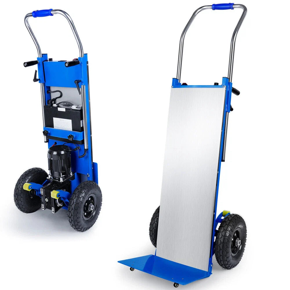 Electric Stair Climbing Hand Truck 1200W Cart Dolly 880lb Load Inflatable Wheels