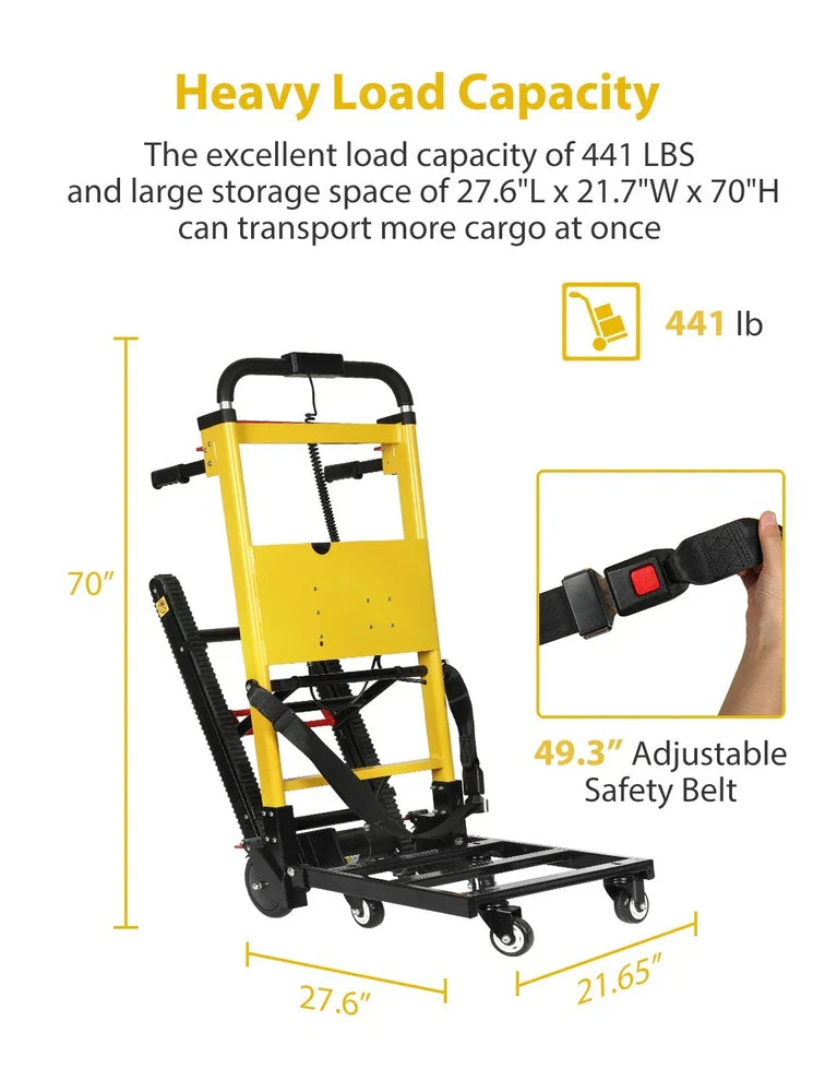 Electric Stair Climbing Hand Trucks Dolly Cart for Moving 441lb Capacity