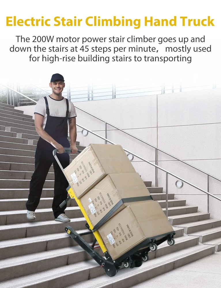 Electric Stair Climbing Hand Trucks Dolly Cart for Moving 441lb Capacity