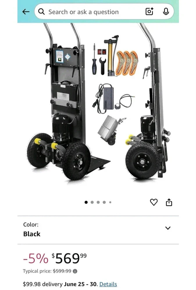 Electric Stair Climbing Hand Truck 880 LBS High Load Dolly Cart