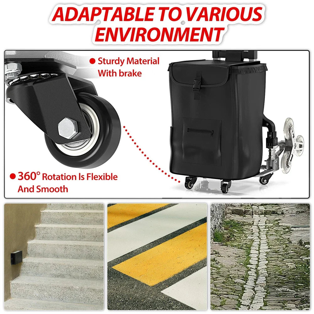 330 Lbs Capacity Stair Climber Hand Truck Dolly Heavy Duty Stair Climbing Cart